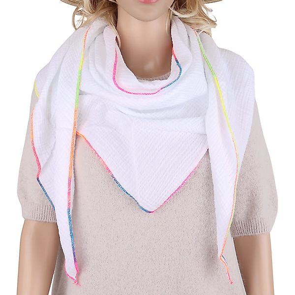 MIRROSI Dreieckstuch Aus Musellin Dreiecksschal ca.195x90 cm, Made in Italy günstig online kaufen