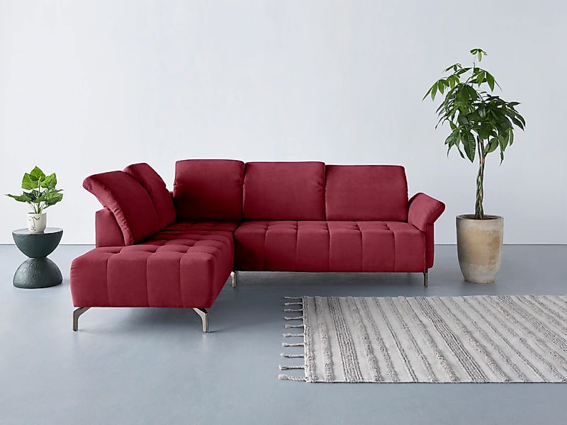 Home affaire Ecksofa "Fresh L-Form" Federkern, wahlweise Kopfteilverstellun günstig online kaufen