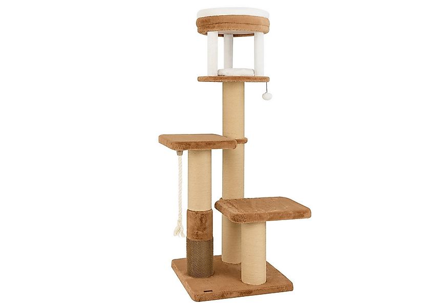 COSTWAY Kratzbaum, mit Plattformen & Katzenbett & Fellbürste & Spielzeug günstig online kaufen