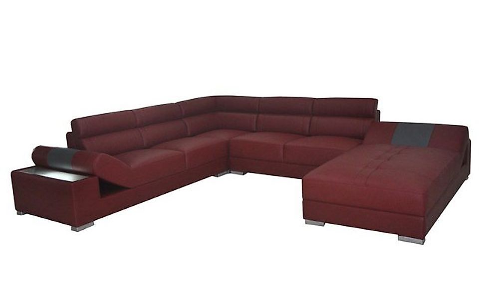 JVmoebel Ecksofa Ledersofa Couch Wohnlandschaft Eck Garnitur Sofa U-Form Sc günstig online kaufen