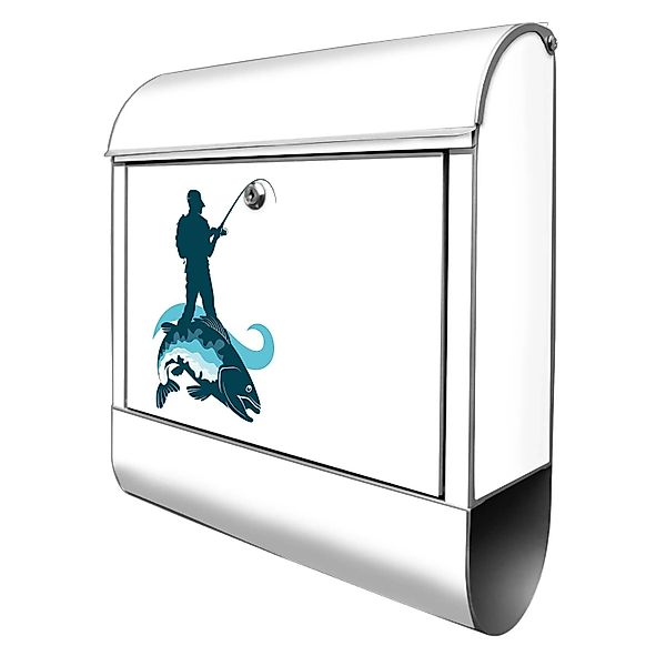 Banjado Design Briefkasten Silber Pulverbeschichtet 39x47x14cm 2 Schlüssel günstig online kaufen