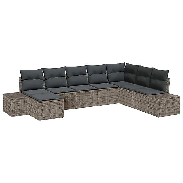 vidaXL Gartensofa-set mit Kissen 8-Tlg Poly-Rattan 3347179 günstig online kaufen