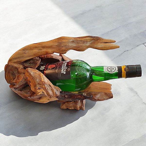 Kinaree Weinflaschenhalter Wurzelholz Flaschenhalter, Naturprodukt, Teak günstig online kaufen