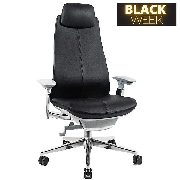 HAWORTH Fern Gamingstuhl | Bis 150 kg | Leder schwarz | Kopfstütze | 4D Arm günstig online kaufen