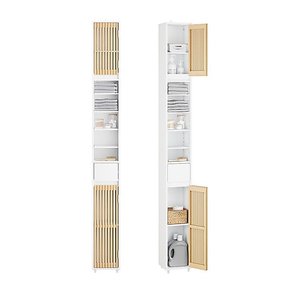 SoBuy Hochschrank BZR34, Badschrank schmal, Badezimmermöbel, günstig online kaufen
