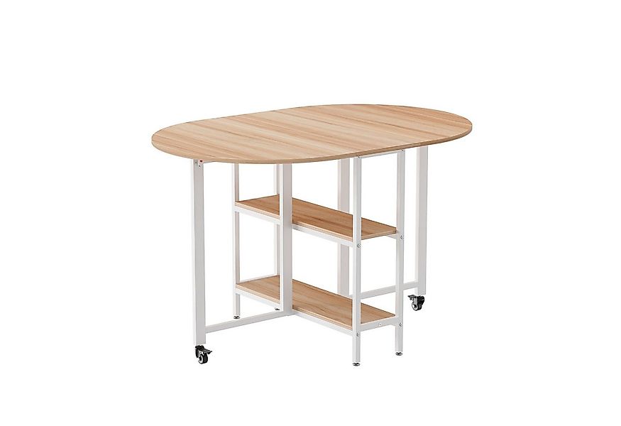 Mondeer Esstisch Klappbarer (1 Tisch), Gestell aus Metall, mit Zwei offene günstig online kaufen