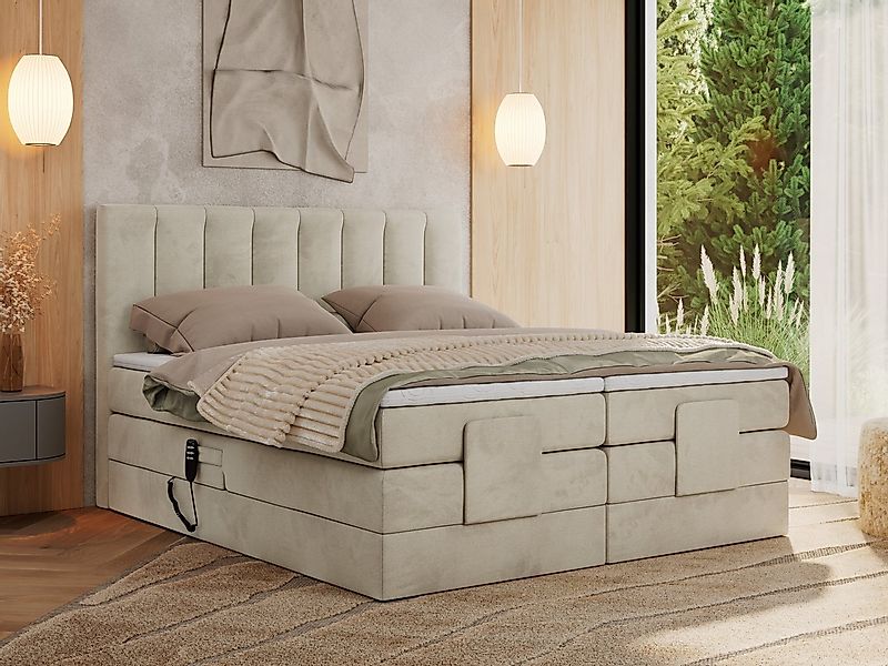 MKS MÖBEL Boxspringbett COMFORTO (Set, Packung, Multipocket-Matratzen, T30- günstig online kaufen
