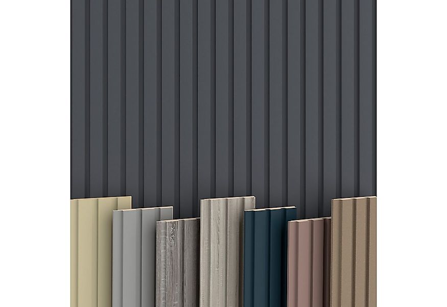 Hexim Wanddekoobjekt Beats De Luxe Black Lead (Beats Lamellen 2,75m MDF Lam günstig online kaufen