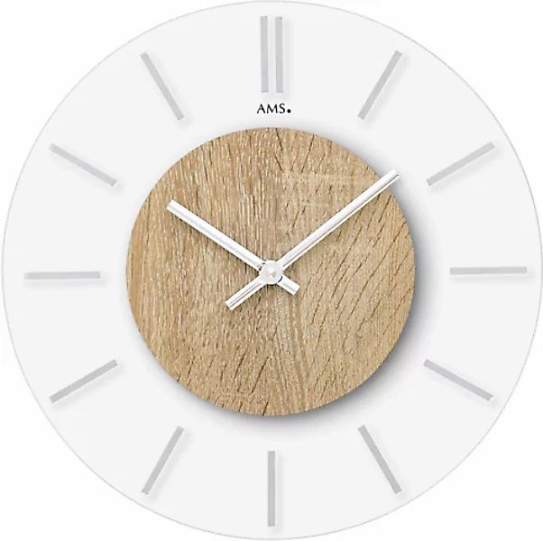 AMS Wanduhr »W9660«, Made in Germany,Holz,Wohnzimmer,Esszimmer,Küche,Arbeit günstig online kaufen