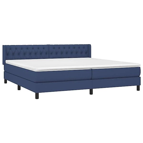 vidaXL Boxspringbett mit Matratze Blau 200x200 cm Stoff 3129983 günstig online kaufen