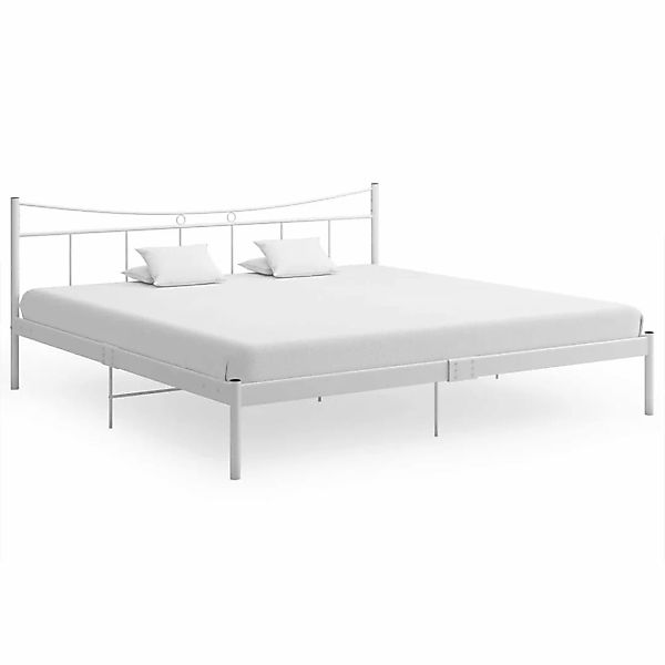 Bettgestell Grau Metall 200x200 Cm günstig online kaufen