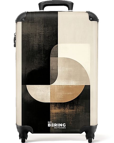 NoBoringSuitcases.com© Hartschalen-Trolley Abstrakte Formen in Schwarz günstig online kaufen