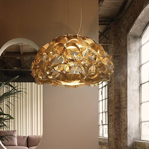 Slamp Hängelampe Quantica, goldfarben, Ø 75 cm günstig online kaufen