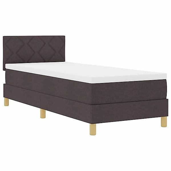 vidaXL Boxspringbett mit Matratze Dunkelbraun 80 x 200 cm Stoff 3338954 günstig online kaufen