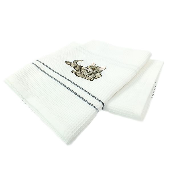Lasa Home Geschirrtuch Embroideries, (Set, 2-tlg), günstig online kaufen