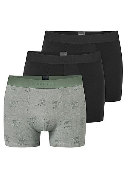 Schiesser Boxershorts Unterwäsche 95/5 Webgummibund Herren-Shorts schwarz/g günstig online kaufen