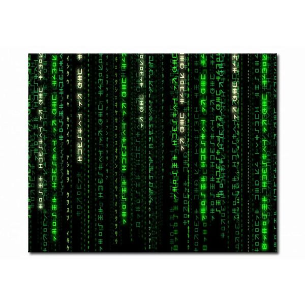 Wandbild Grüner Code - abstrakte Zeichen im Matrix Stil  XXL günstig online kaufen