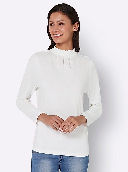 Sieh an! T-Shirt Stehkragen-Shirt Langarm günstig online kaufen