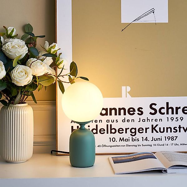 Pauleen Tischleuchte »Glowing Charm max 20W Grün/weiß Keramik«, 1 flammig, günstig online kaufen