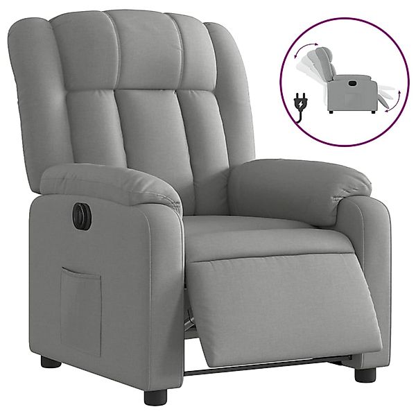 vidaXL Relaxsessel Elektrisch Hellgrau Stoff 3205292 günstig online kaufen