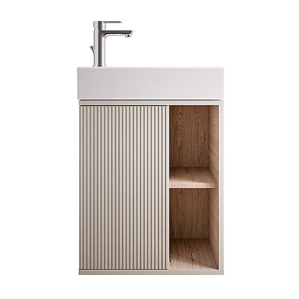 Bernstein Badmöbel-Set BELDIVO, (mit Waschbecken DURAVIT, günstig online kaufen