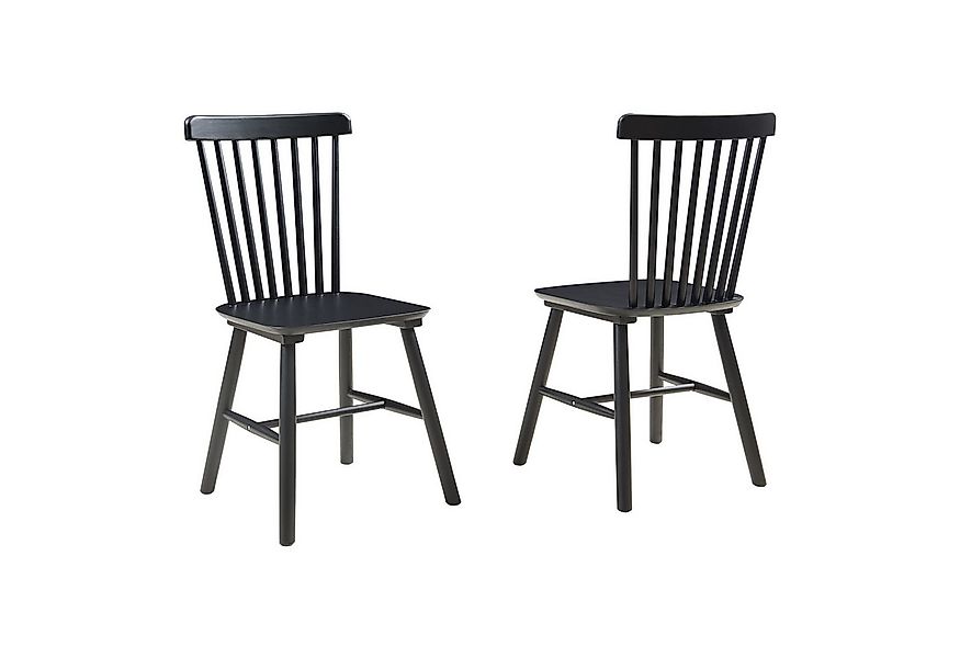 en.casa Esszimmerstuhl, »Karmoy« 89 x 46 x 52 cm Holz Schwarz günstig online kaufen