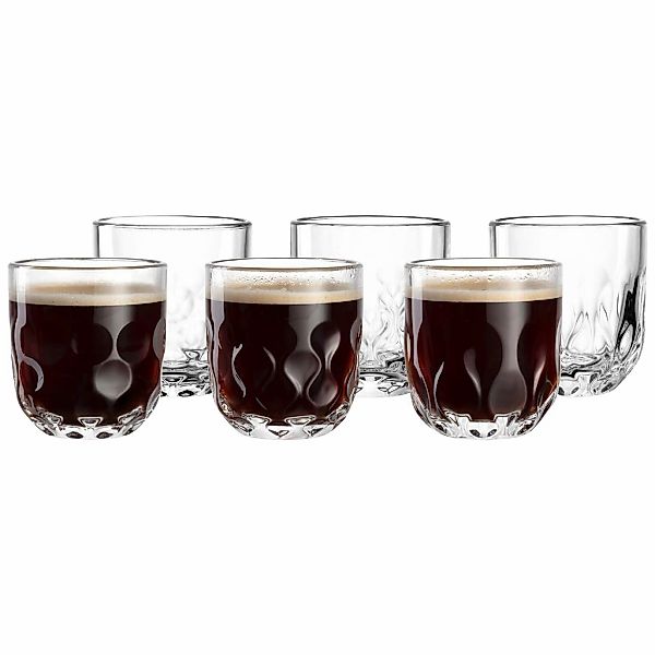 LEONARDO Latte-Macchiato-Glas "Kaffeegläser-Set (1/2/3) Gocce 220 ml 6er Se günstig online kaufen