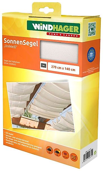 Windhager Sonnensegel, für Seilspannmarkise, inklusive Laufhaken, günstig online kaufen