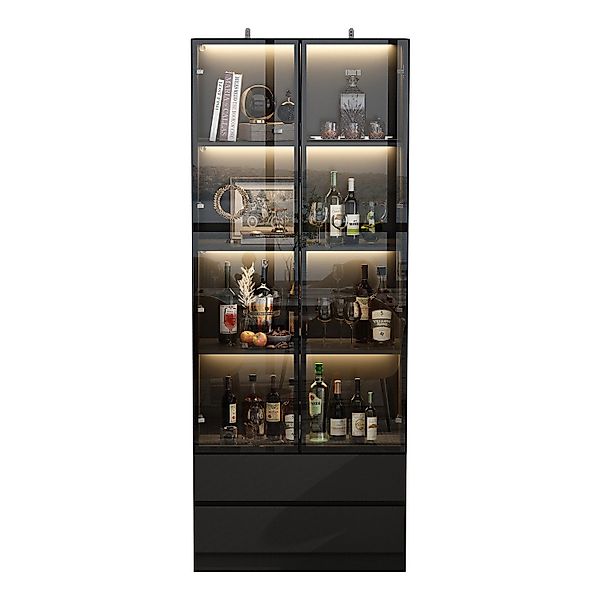 FUFU&GAGA Glasvitrine Vitrine mit Glas­türen und günstig online kaufen