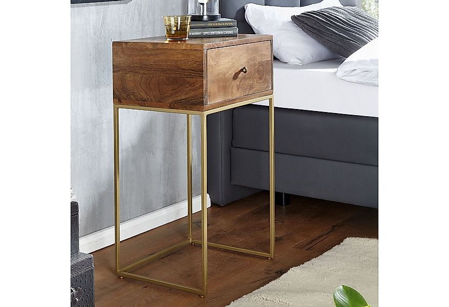 FINEBUY Nachttisch FB71511 Massiv Schublade Nachtkonsole Boxspringbett Nach günstig online kaufen