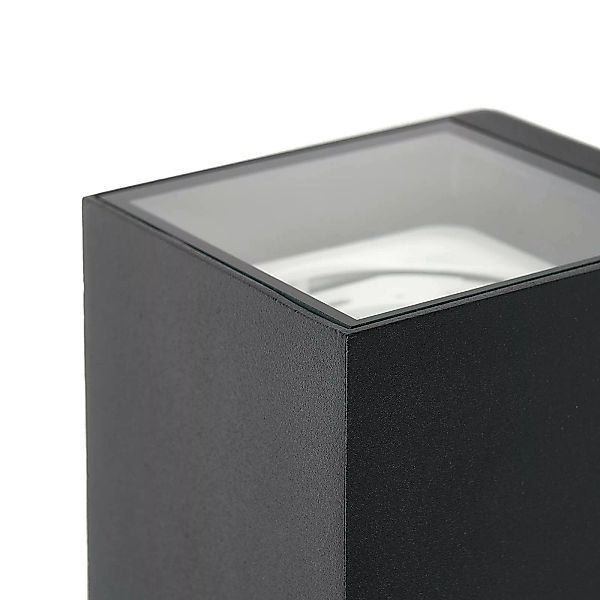 Prios Außenwandleuchte Tetje, schwarz, eckig, 11,5 cm günstig online kaufen