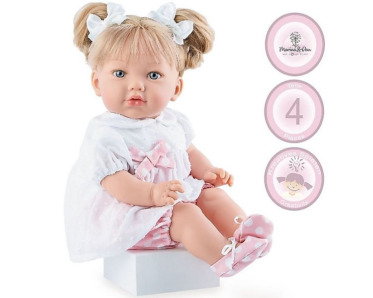 Marina & Pau Anziehpuppe Lea 45cm mit Haaren und Schleifen günstig online kaufen