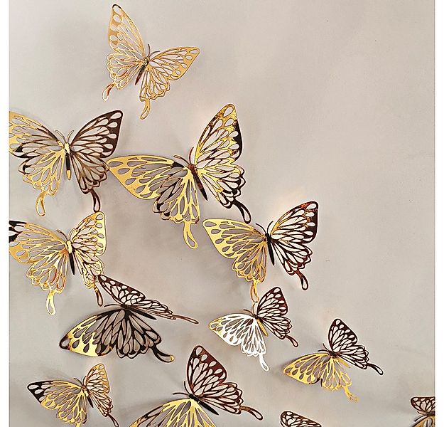 XDeer 3D-Wandtattoo 36 Stück 3D Schmetterling Wandaufkleber, Simulation Sch günstig online kaufen