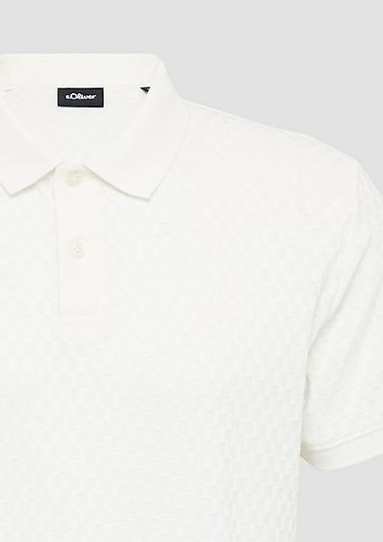 s.Oliver BLACK LABEL Kurzarmshirt Hochwertiges Polo-Shirt aus Jacquard mit günstig online kaufen