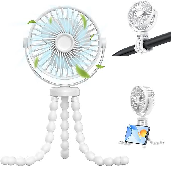 BlingBin Mini USB-Ventilator Kinderwagen-Ventilator, Leise USB-Ventilator günstig online kaufen