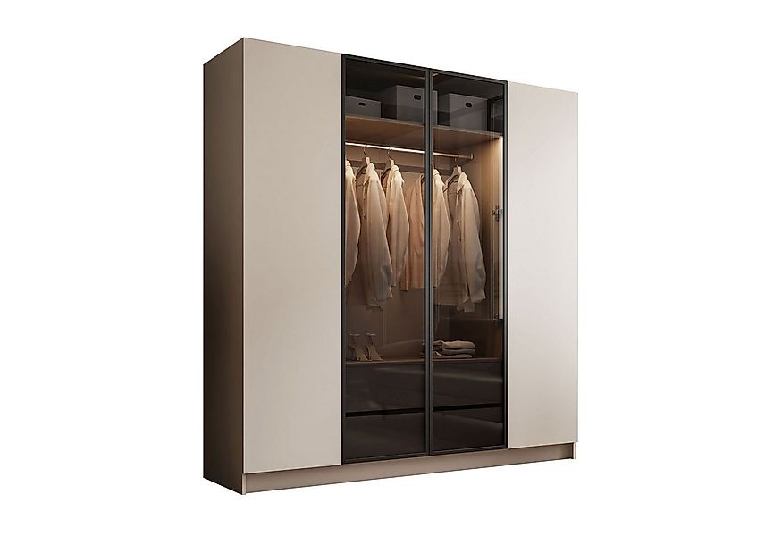Lookway Kleiderschrank ATRIUM Vier­türiger Schrank mit Glasfront günstig online kaufen