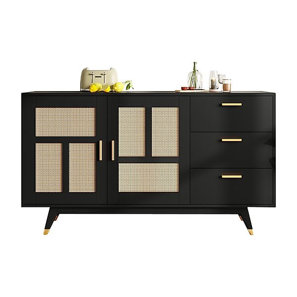 HAUSS SPOLE Sideboard Rattan Schrank mit günstig online kaufen