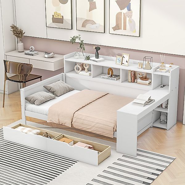 REDOM Schlafsofa Daybett,Funktionsbett,Stauraumbett, Tagesbett mit Schreibt günstig online kaufen
