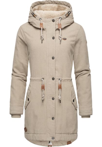 Ragwear Winterjacke "Canny Corduroy" mit Kapuze stylischer Damen Cordmantel günstig online kaufen