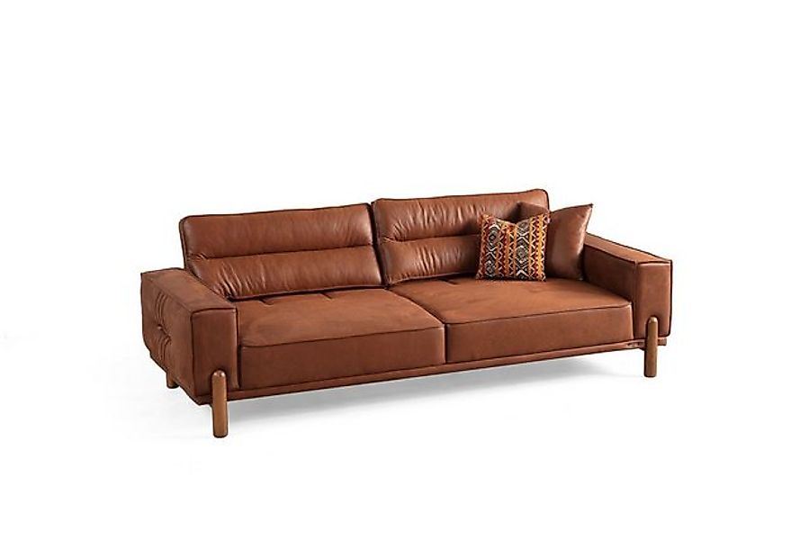 Villa Möbel Sofa Cognac, 1 Stk. 2-Sitzer, Hand Made Qualtiy, modernes Desig günstig online kaufen