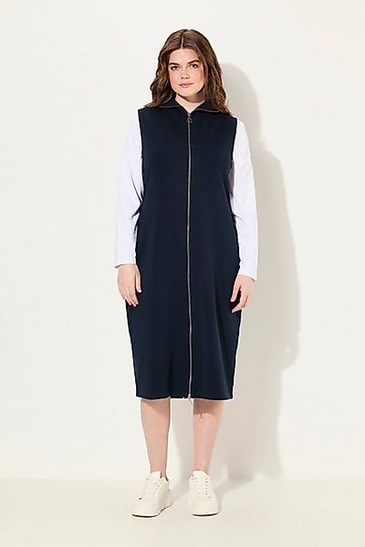 Ulla Popken Midikleid Sweat-Midikleid Stehkragen ärmellos günstig online kaufen