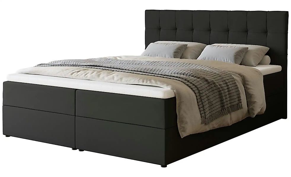 Boxbett mit Stauraum und Topper Dartford ¦ schwarz ¦ Maße (cm): B: 160 H: 1 günstig online kaufen