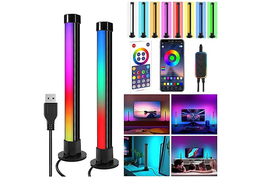 MUPOO LED-Streifen Smart LED Lightbar 2er LED Stripe, USB, Bluetooth & APP- günstig online kaufen