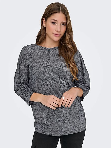 ONLY 3/4-Arm-Shirt "ONLSILVERY GLAMOUR LUREX 3/4 TOP JRS" mit Glitzer-Effek günstig online kaufen