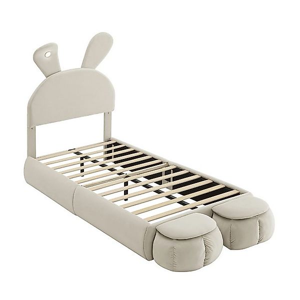 Gotagee Polsterbett Einzelbett 90x200cm Kinderbett Samt Gästebett Stauraumb günstig online kaufen