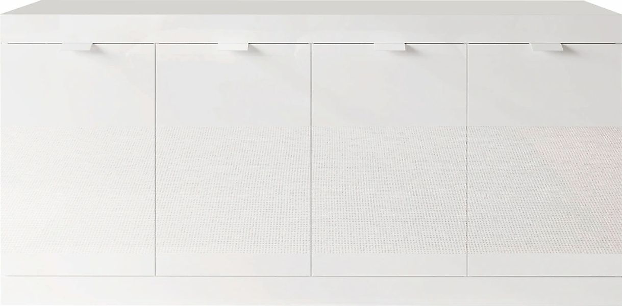Home affaire Sideboard "Slim" Breite 181 cm, weiß Hochglanz Lack günstig online kaufen
