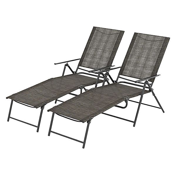 KOMFOTTEU Gartenliege, 2er Set Sonnenliege klappbar, günstig online kaufen