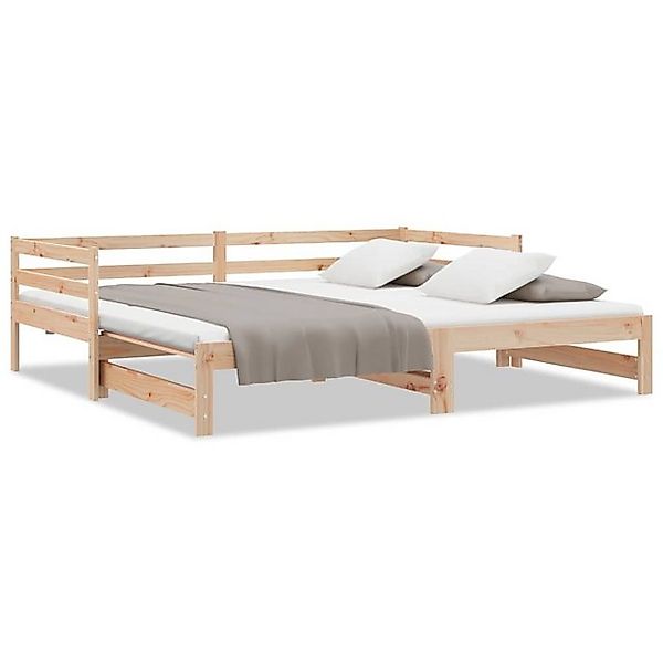 vidaXL Ausziehbett, Tagesbett Ausziehbar 2x(90x190) cm Massivholz Kiefer günstig online kaufen
