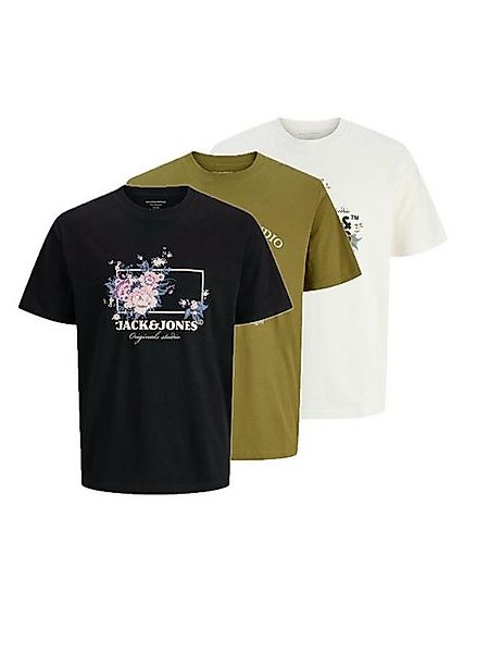 Jack & Jones T-Shirt JACK & JONES Male T-Shirt 3er-Pack Logo Rundhals T-Shi günstig online kaufen