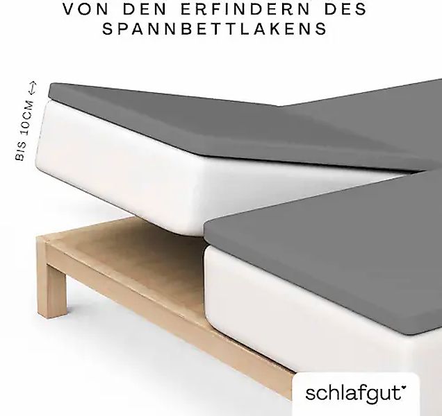 Schlafgut Spannbettlaken »Pure Split-Topper«, MADE IN GREEN by OEKO-TEX® günstig online kaufen